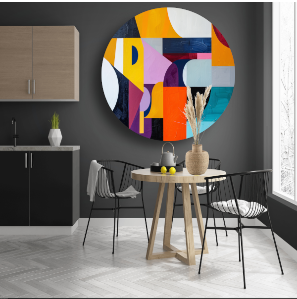 Primaire Kleuren in Abstracte Harmonie forex muurcirkel