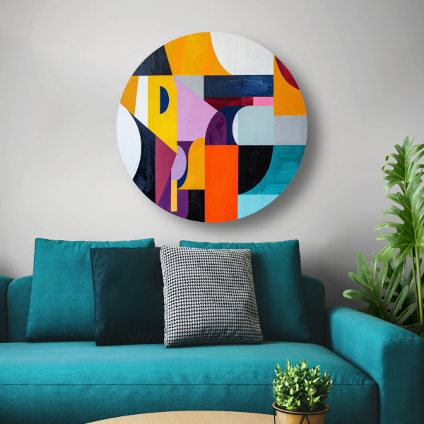 Primaire Kleuren in Abstracte Harmonie forex muurcirkel