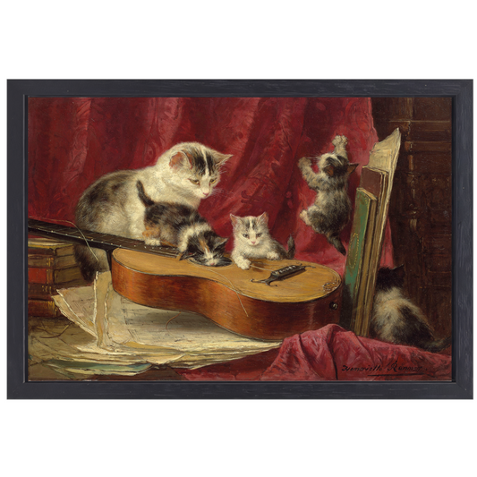 Muziek maken - Henriëtte Ronner-Knip canvas met baklijst