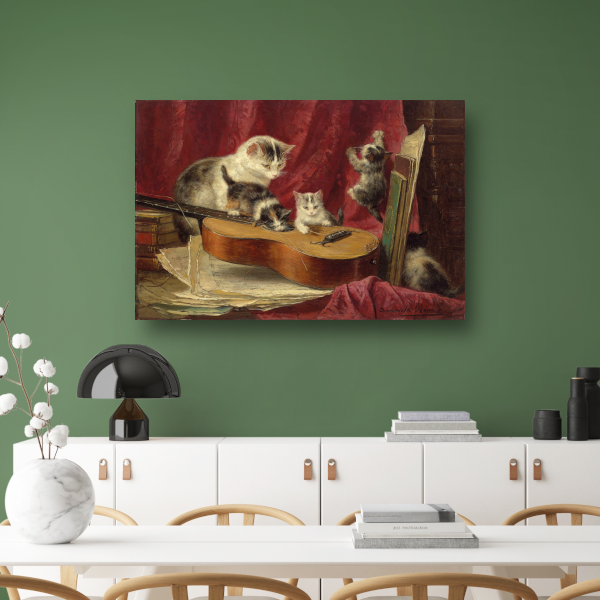 Muziek maken - Henriëtte Ronner-Knip canvas met baklijst