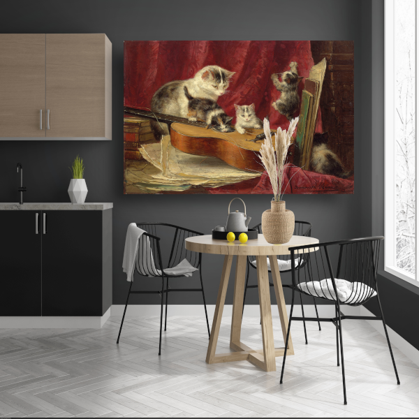 Muziek maken - Henriëtte Ronner-Knip canvas met baklijst