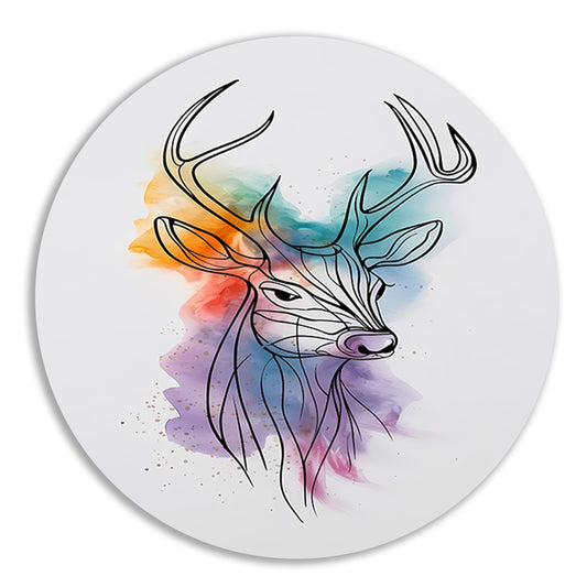 Abstract Hert in Kleurrijke Waterverfstijl forex muurcirkel