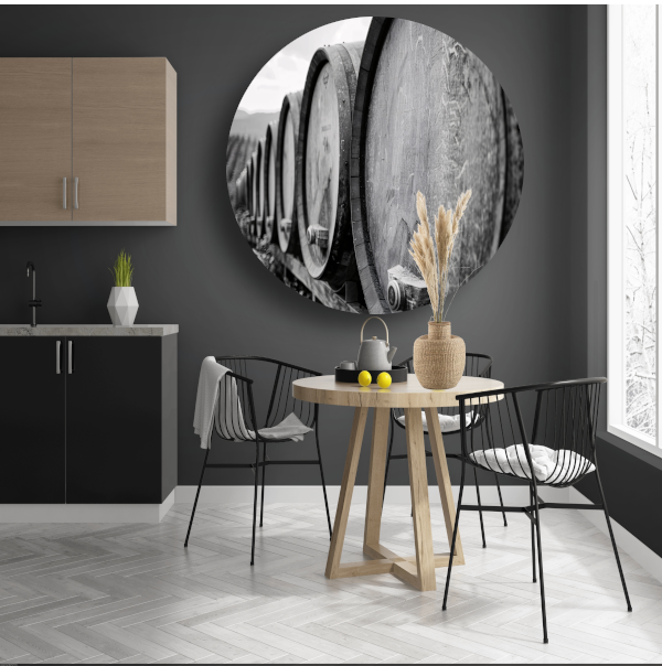 Houten Vaten Stilleven forex muurcirkel