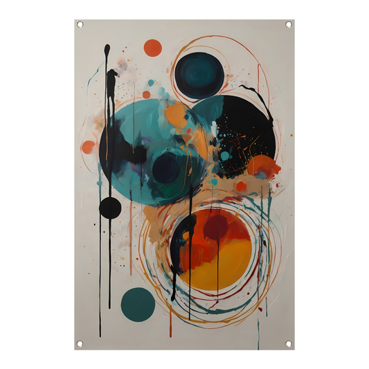 Abstracte Symfonie in Kleur en Vorm tuinposter