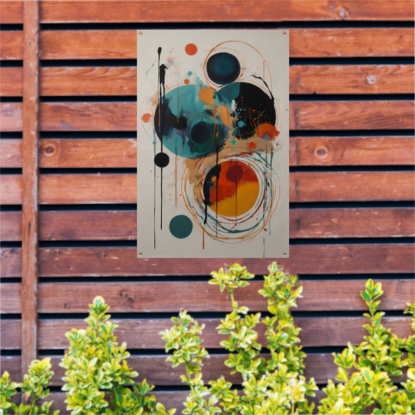 Abstracte Symfonie in Kleur en Vorm tuinposter