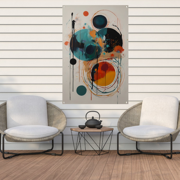 Abstracte Symfonie in Kleur en Vorm tuinposter