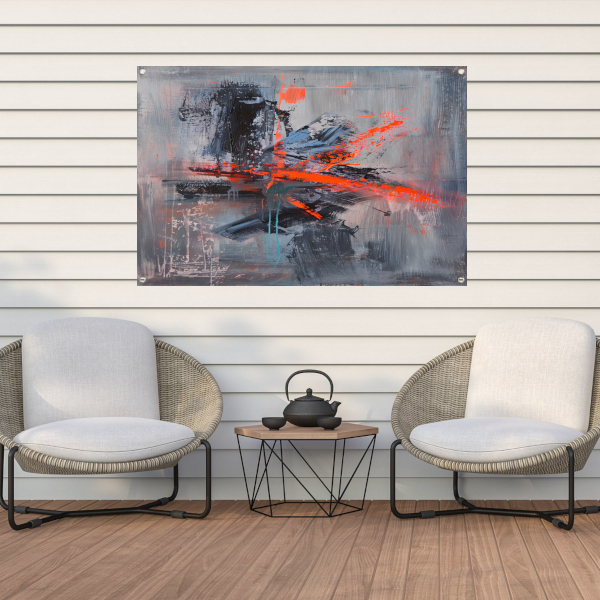 Zelfportret met Penseelstreken tuinposter