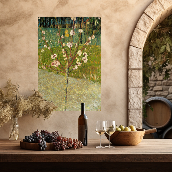 Amandelboom in bloei - Vincent van Gogh tuinposter