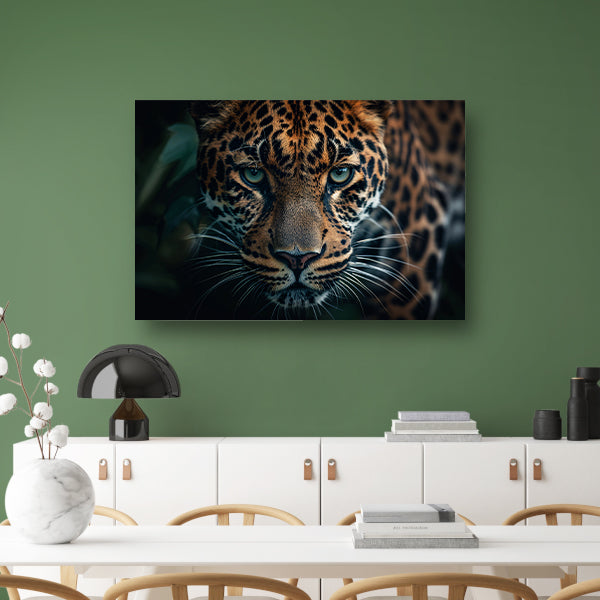 Majestueuze jaguar met intense blik acrylglas