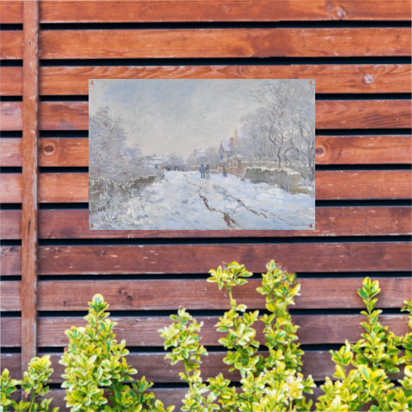 Sneeuwscène in Argenteuil - Claude Monet tuinposter