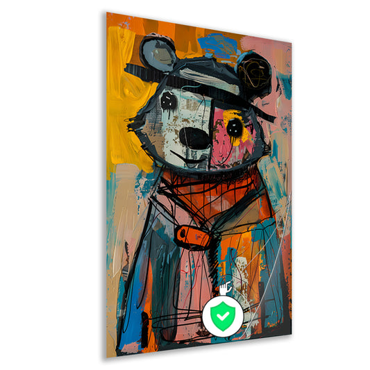 Abstract  van een Kleurrijk Beer poster