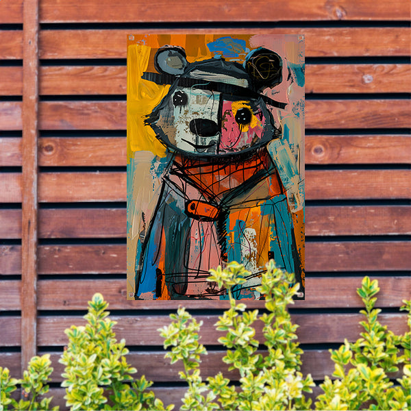 Abstract van een Kleurrijk Beer tuinposter