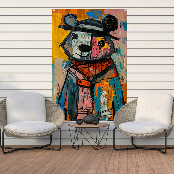 Abstract van een Kleurrijk Beer tuinposter