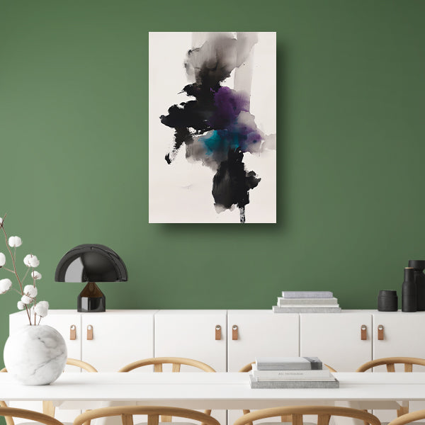 Abstracte bloem in donkere kleuren poster