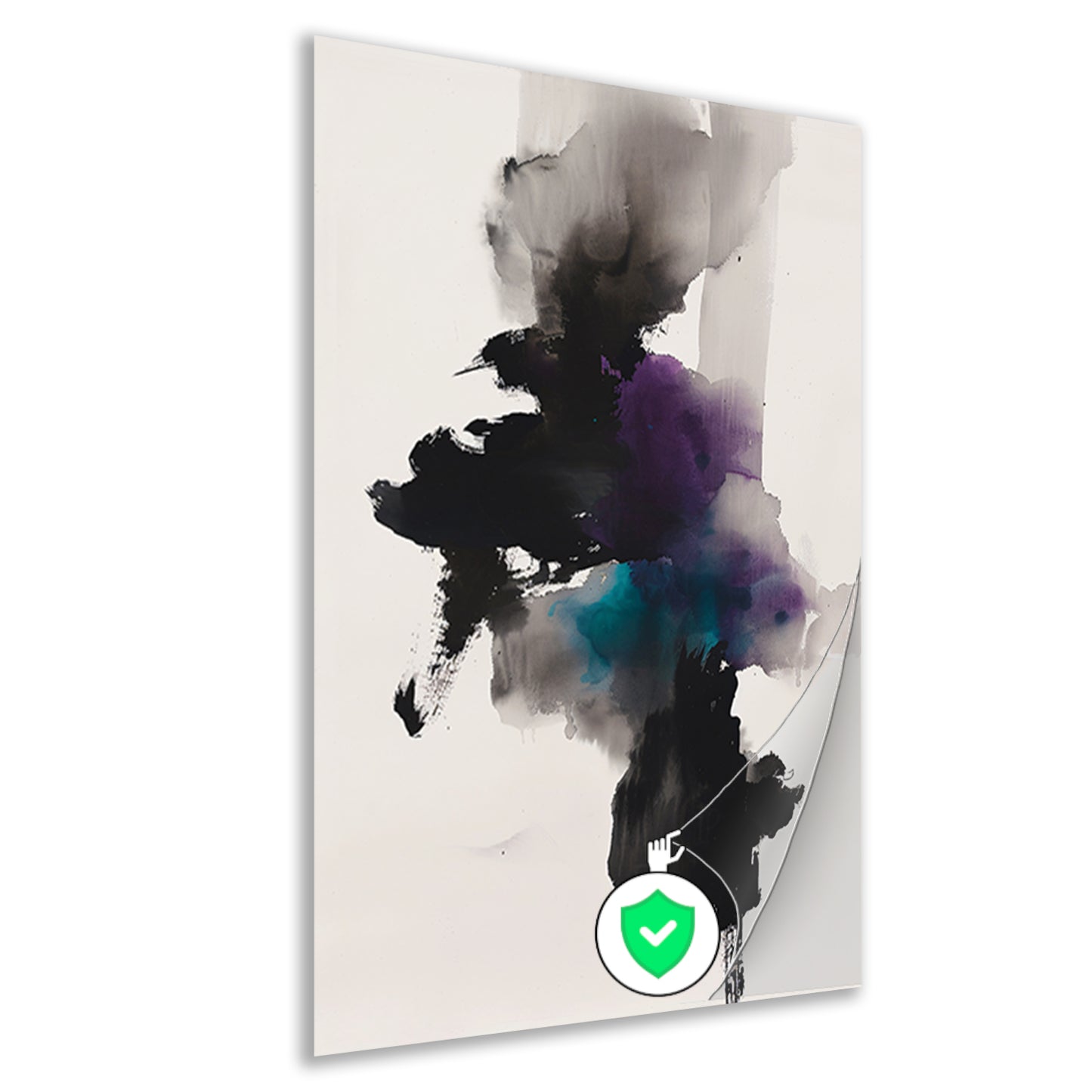 Abstracte bloem in donkere kleuren poster