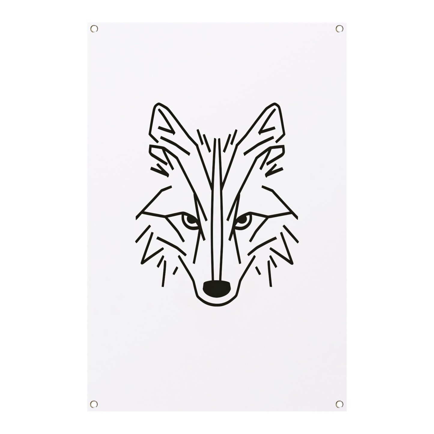 Minimalistische Abstracte Vos Line Art tuinposter