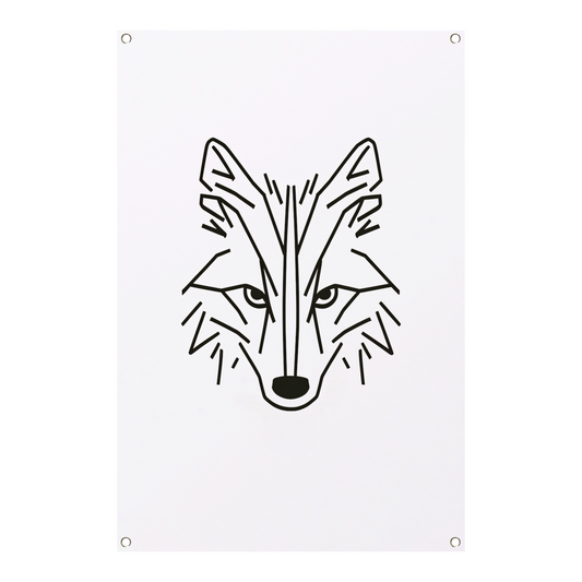 Minimalistische Abstracte Vos Line Art tuinposter