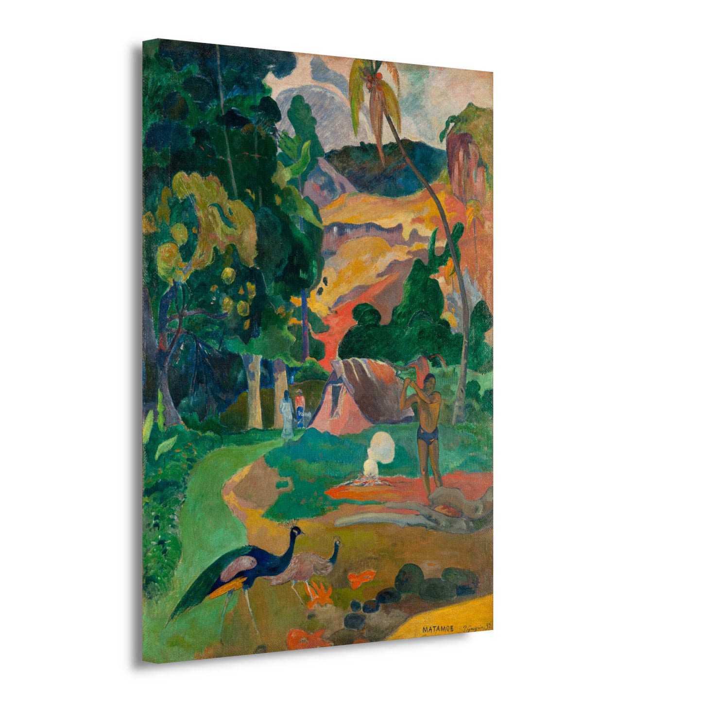 Matamoe (Dood), Landschap met pauwen - Paul Gauguin canvas