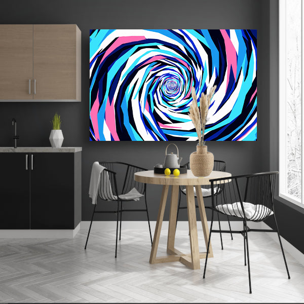 Kleurrijke abstracte draaikolk digitale kunst canvas