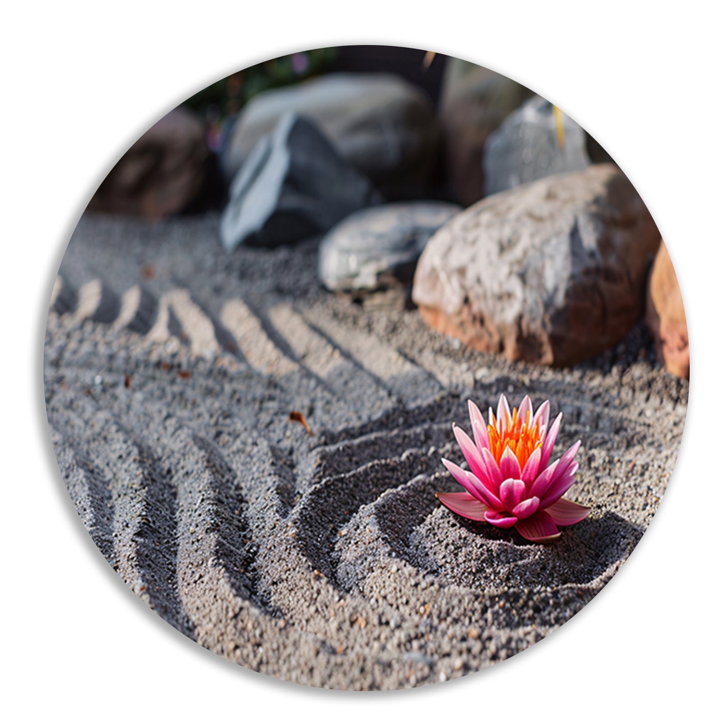 Zen Lotus in Zandtuin forex muurcirkel