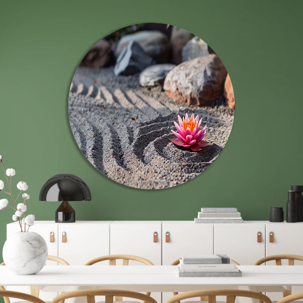 Zen Lotus in Zandtuin forex muurcirkel