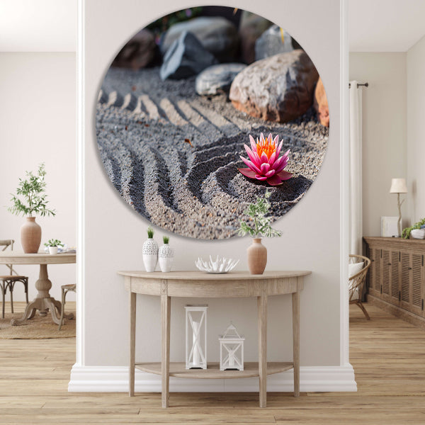 Zen Lotus in Zandtuin forex muurcirkel