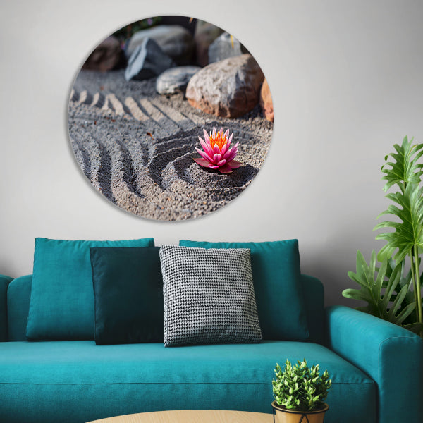 Zen Lotus in Zandtuin forex muurcirkel