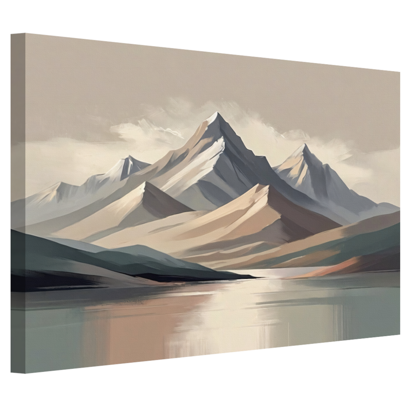 Serene Bergsilhouetten in Monochrome Tinten canvas