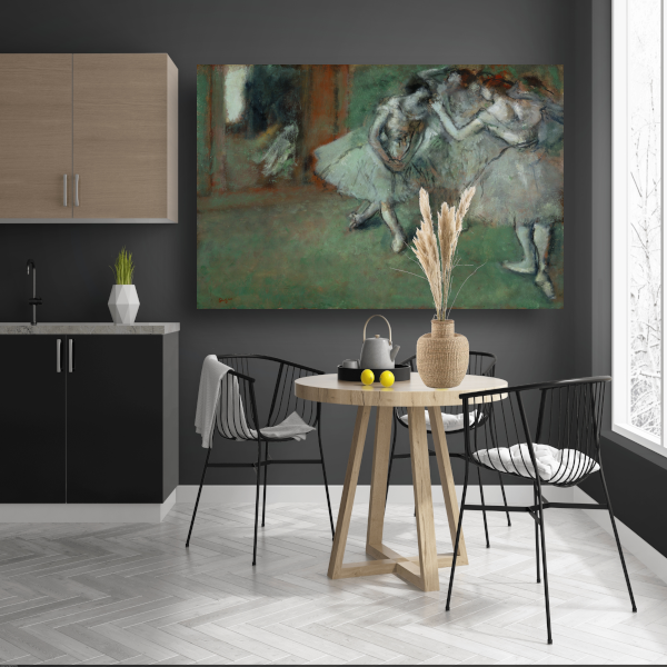 Een groep dansers - Edgar Degas canvas met baklijst