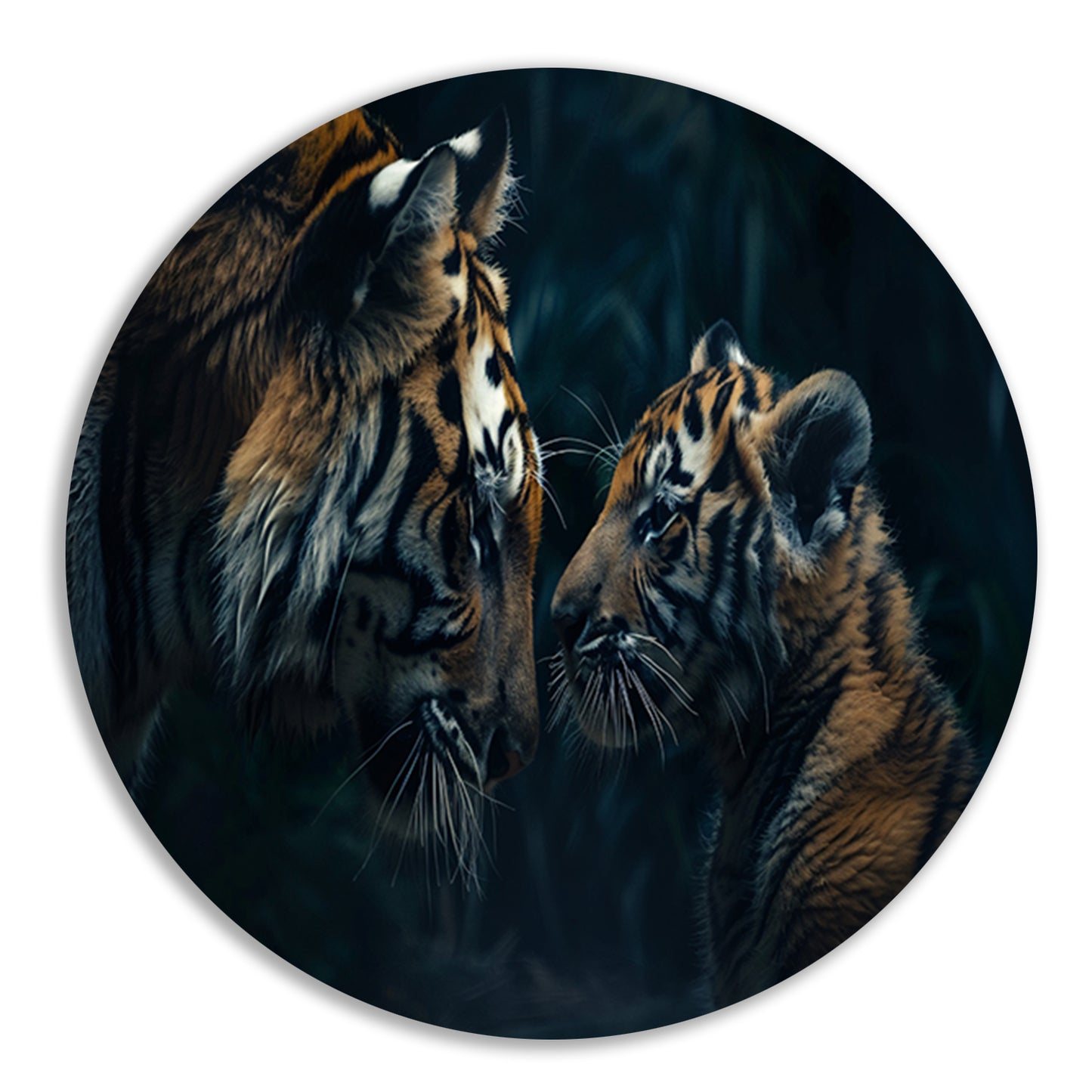 Tijger en welp in het bos forex muurcirkel