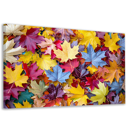 Kleurrijk herfstbladeren canvas
