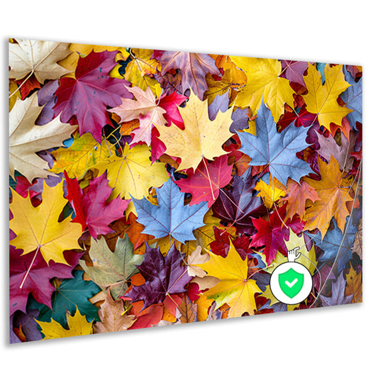 Kleurrijk herfstbladeren poster