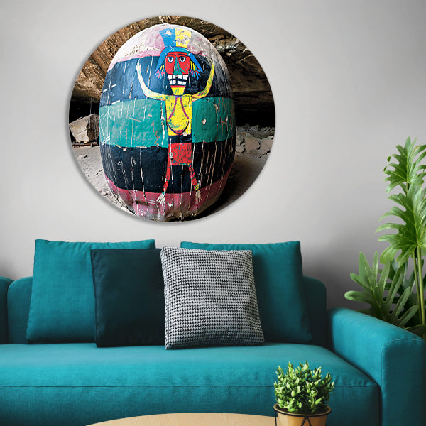 Surrealistisch portret in bol forex muurcirkel