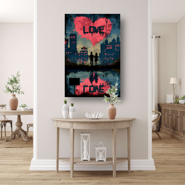 Abstract Liefde Ladder Doel canvas