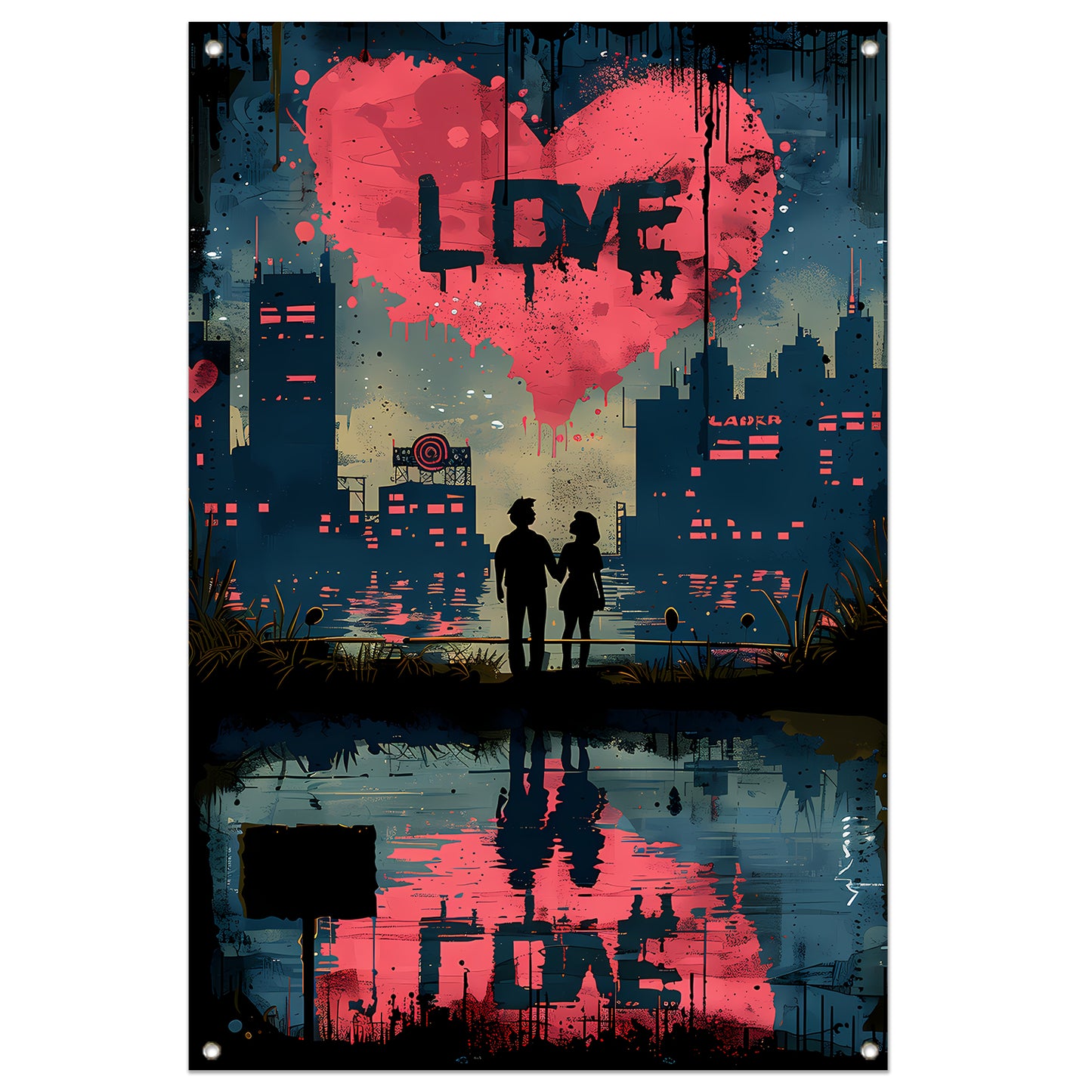Abstract Liefde Ladder Doel tuinposter