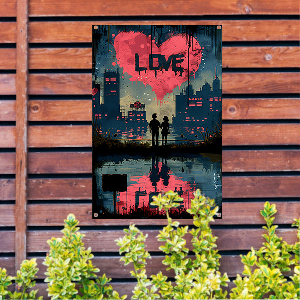 Abstract Liefde Ladder Doel tuinposter