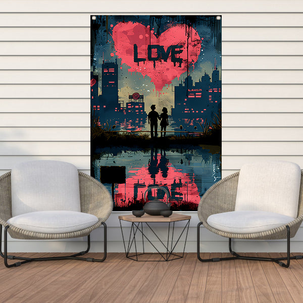 Abstract Liefde Ladder Doel tuinposter