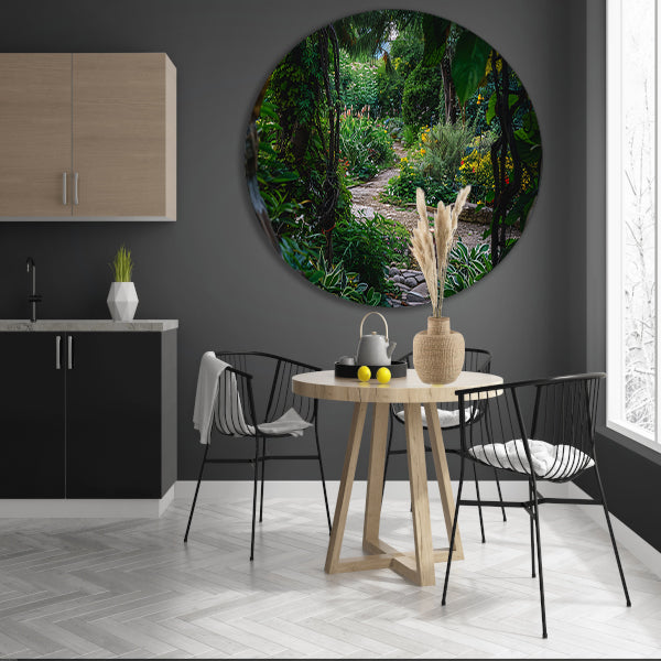 Kronkelend Pad in Bloementuin forex muurcirkel