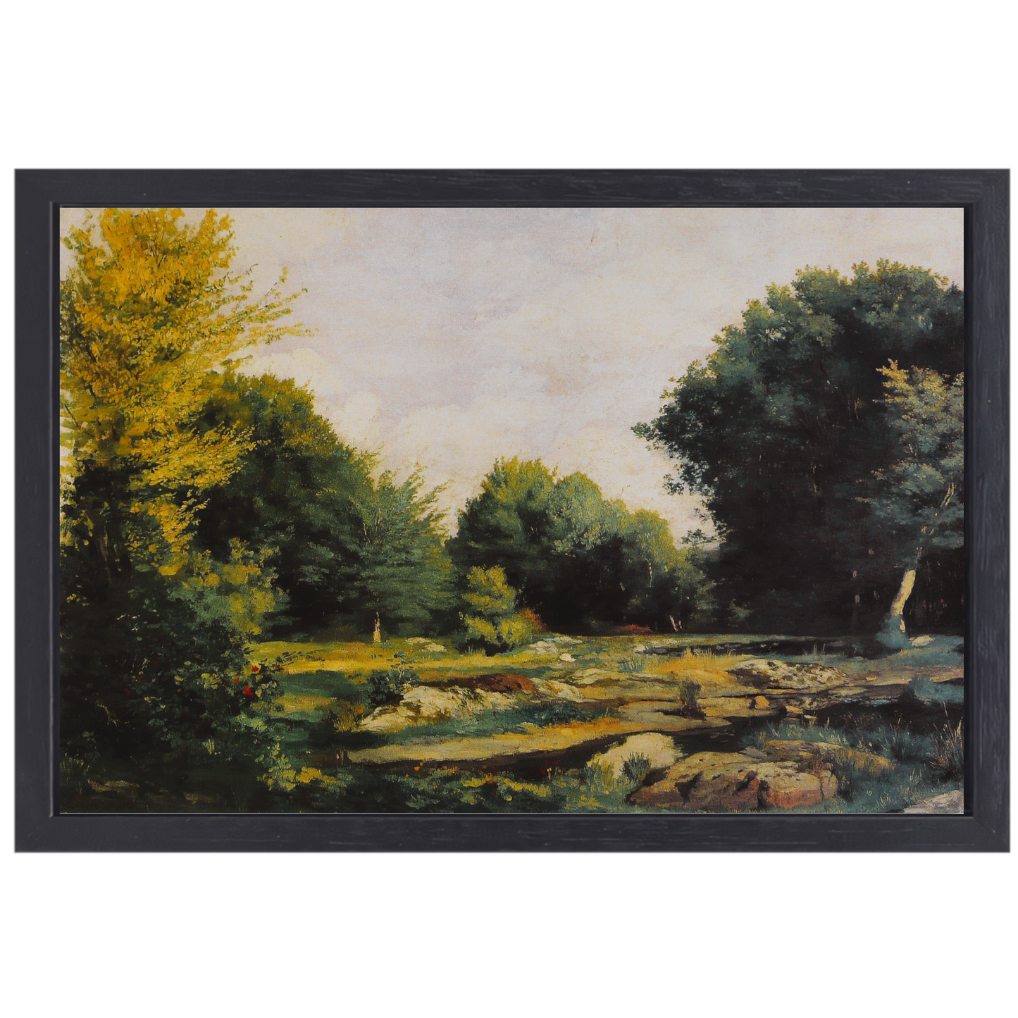 De weide - Pierre-Auguste Renoir canvas met baklijst