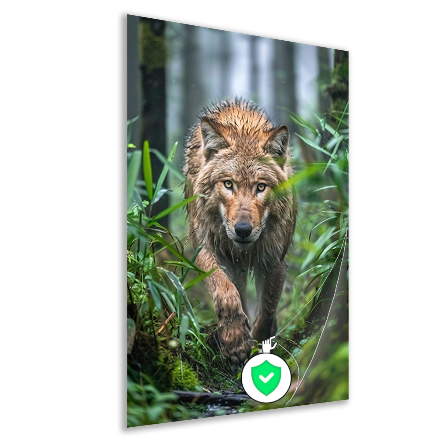 Wolf in het bos poster