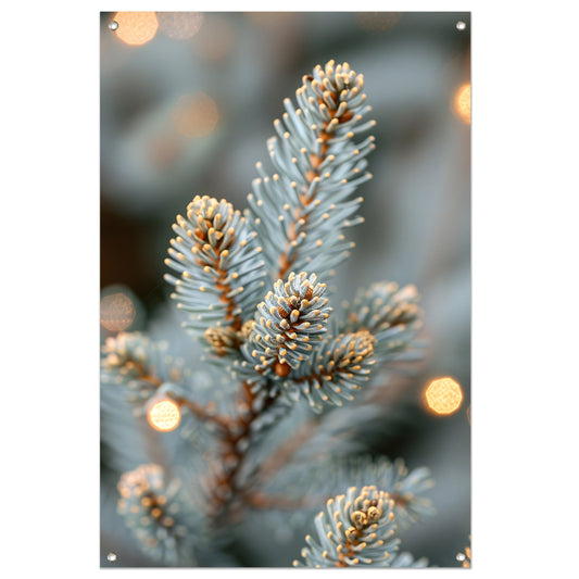 Wintertak met Warme Lichtjes tuinposter