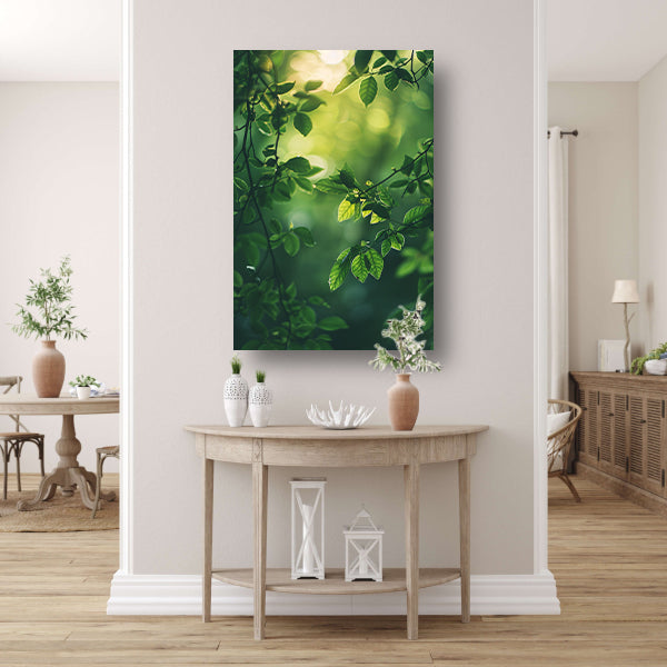 Zonnestralen door Groen Bladerdak acrylglas