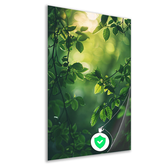 Zonnestralen door Groen Bladerdak poster
