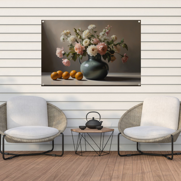 Stilleven met Bloemen en Citroenen tuinposter
