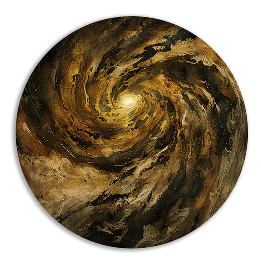 Van Goghs Melkwegspiraal: Een kosmisch nachtkunstwerk aluminium muurcirkel