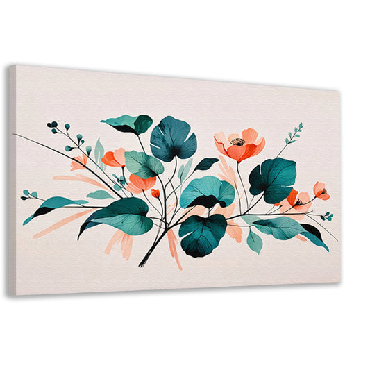 Moderne Japandi stijl botanische print canvas