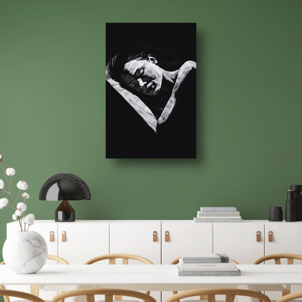 Verstilde abstractie in zwart en wit poster