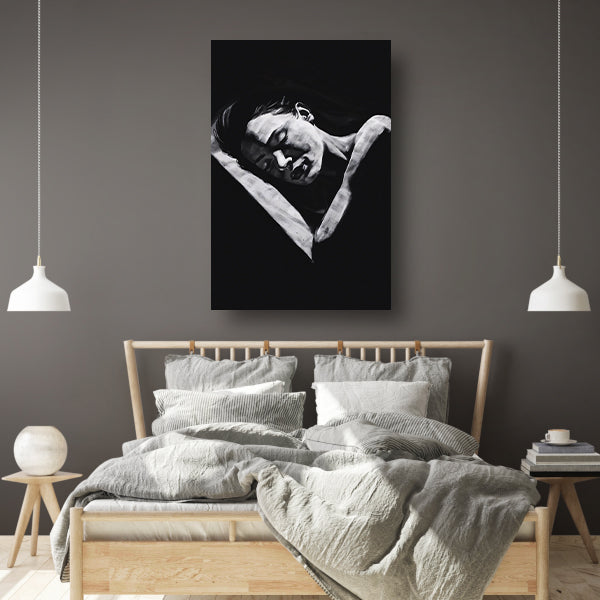 Verstilde abstractie in zwart en wit poster