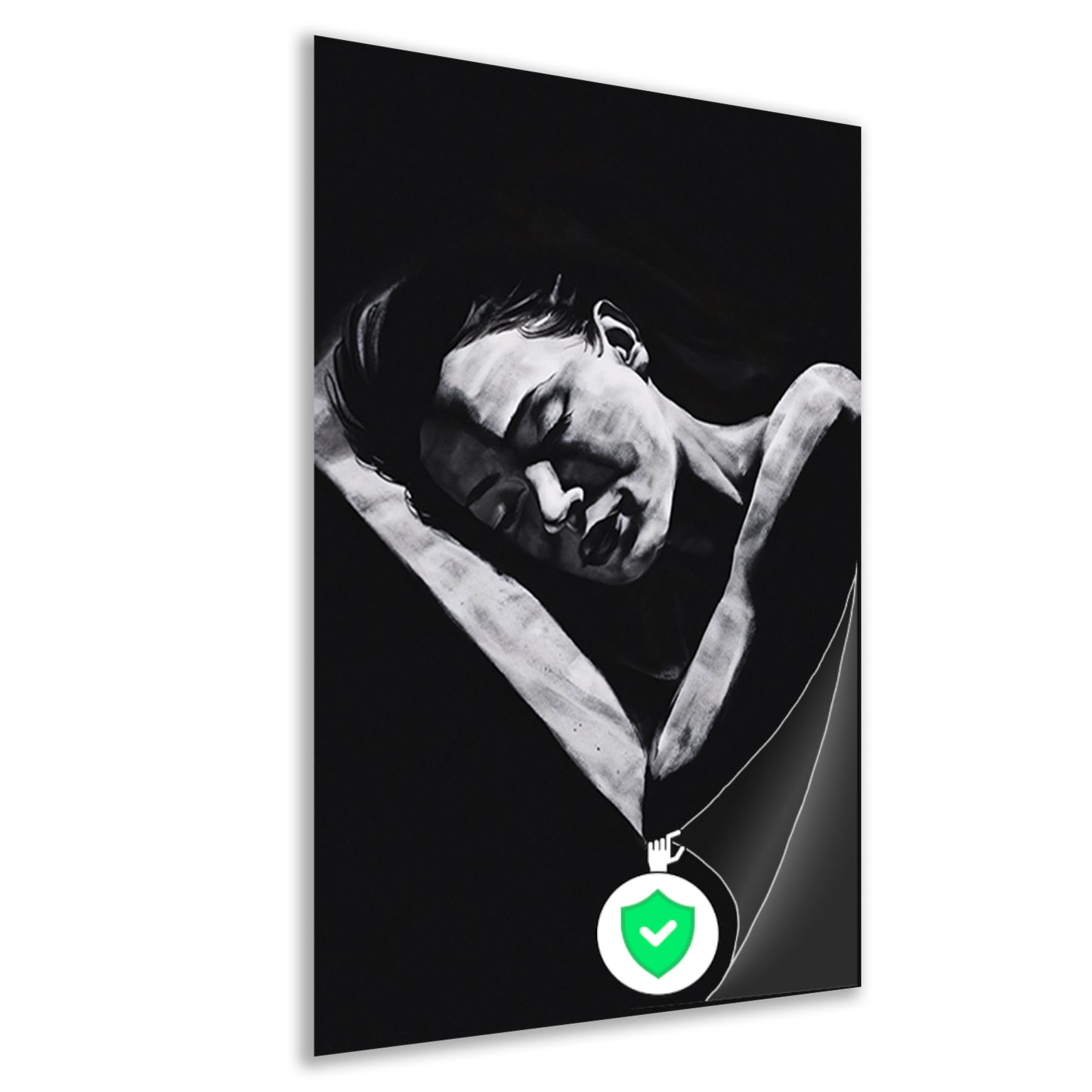 Verstilde abstractie in zwart en wit poster