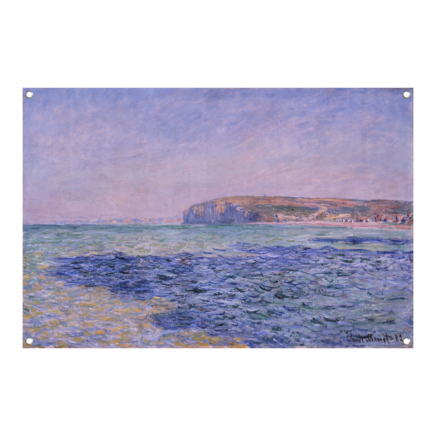 Schaduwen op de zee, De kliffen bij Pourville - Claude Monet tuinposter
